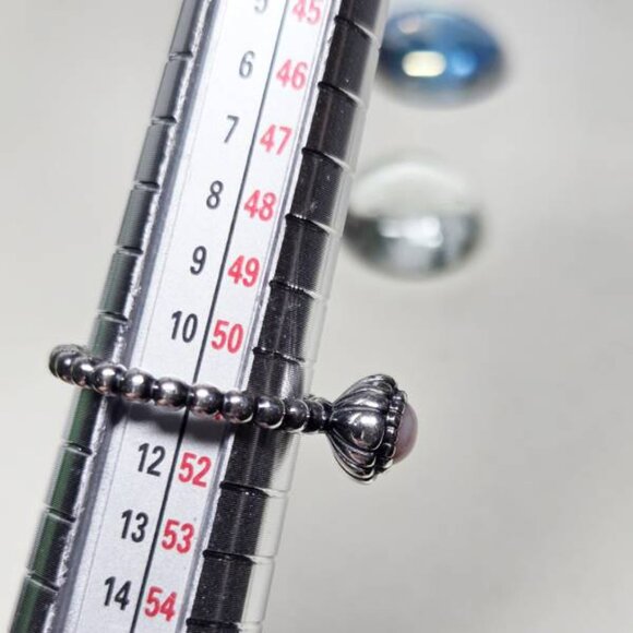 Authentic Pandora October Birth Stone Ring Size 5.5 Sterling Silver Pink Stone - Picture 5 of 8